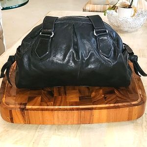 Cole Haan Black Leather Satchel Bag